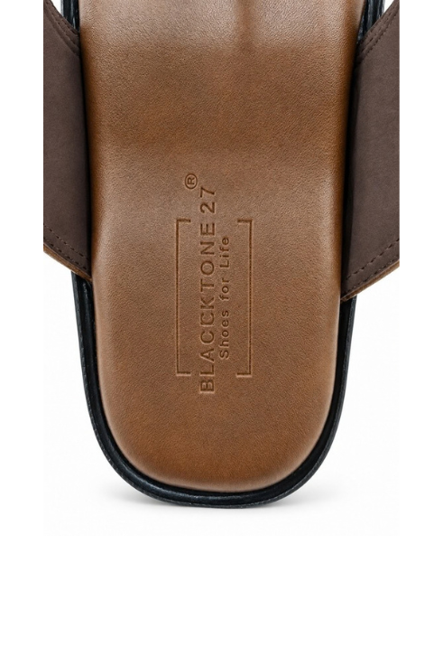 Black Stone Stone 27 Crest Tan Sandals