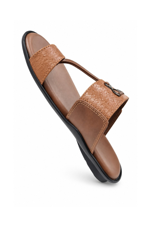Black Stone Stone 27 Crest Tan Sandals