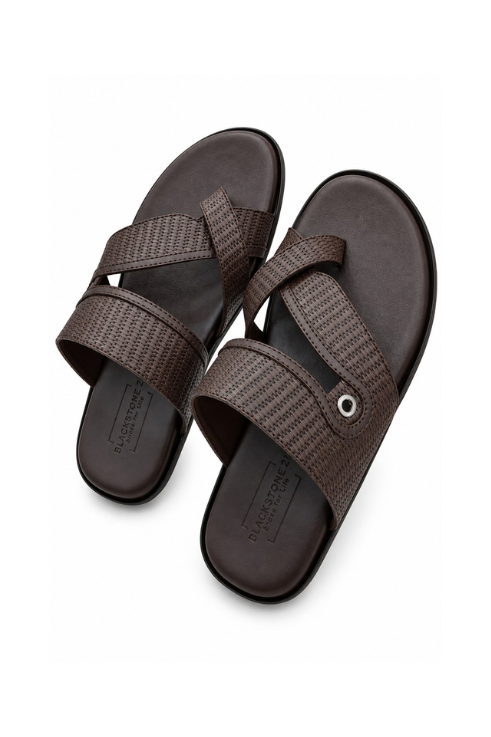 Black Stone 27 Heritage Cross Brown Sandals