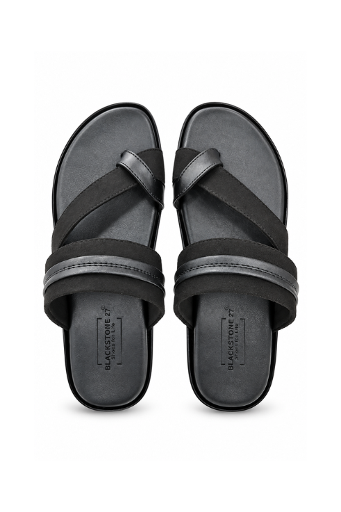 Black Stone 27 Urban Cross Black Sandals