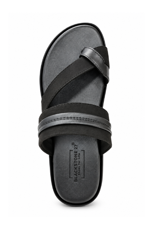 Black Stone 27 Urban Cross Black Sandals